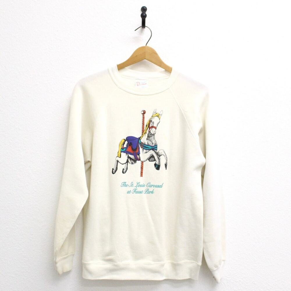 Vintage St Louis Carousel Faust Park Sweatshirt Large